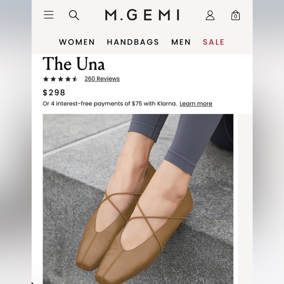 M. Gemi Women's Tan Leather Flats